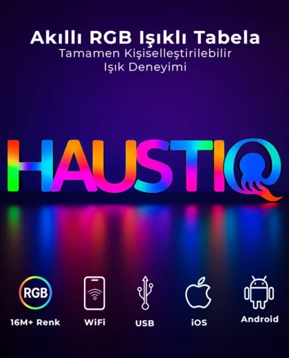 Akıllı RGB ışıklı tabela - WiFi kontrollü LED tabela