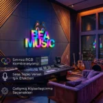 Sese Duyarlı RGB Işıklı Tabela